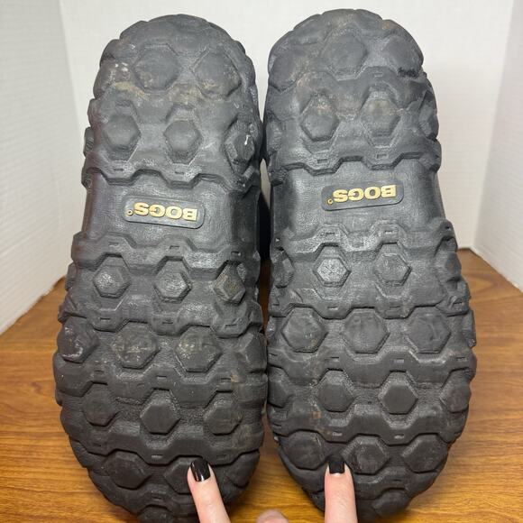 Mens Black Bogs Classic High Boots Sz 10 Pre Owned - Picture 7 of 7